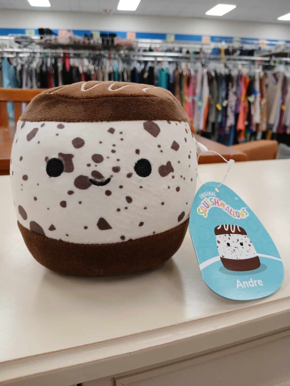 Squishmallows Andre Plush - Brown & White Speckled